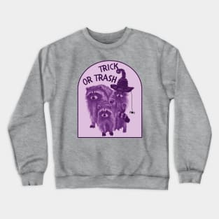 Trick or Trash Raccoons Crewneck Sweatshirt